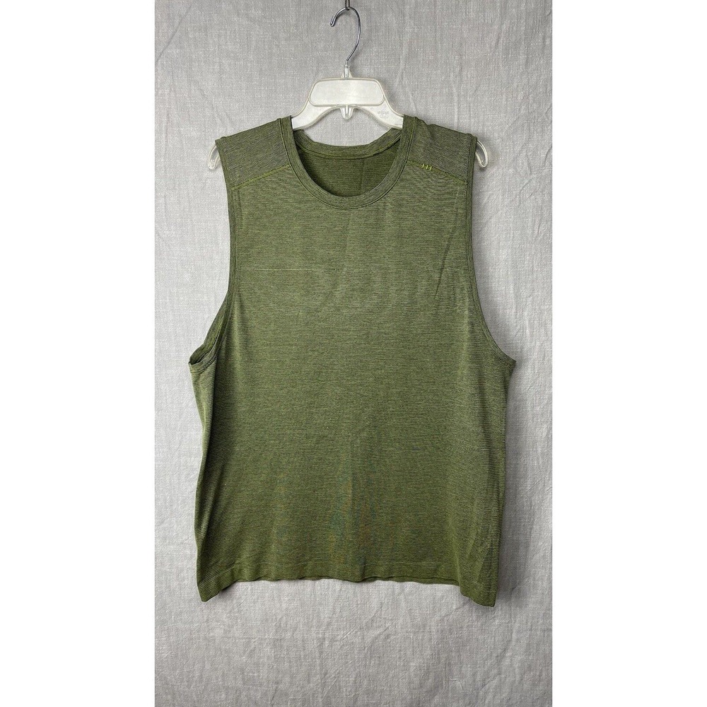 Lululemon Shirt Adult XL Heather Green Tank Top Tech Performance Sleeveless Mens